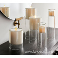 Transparent Votive Pillar Floating Glass Candle holders